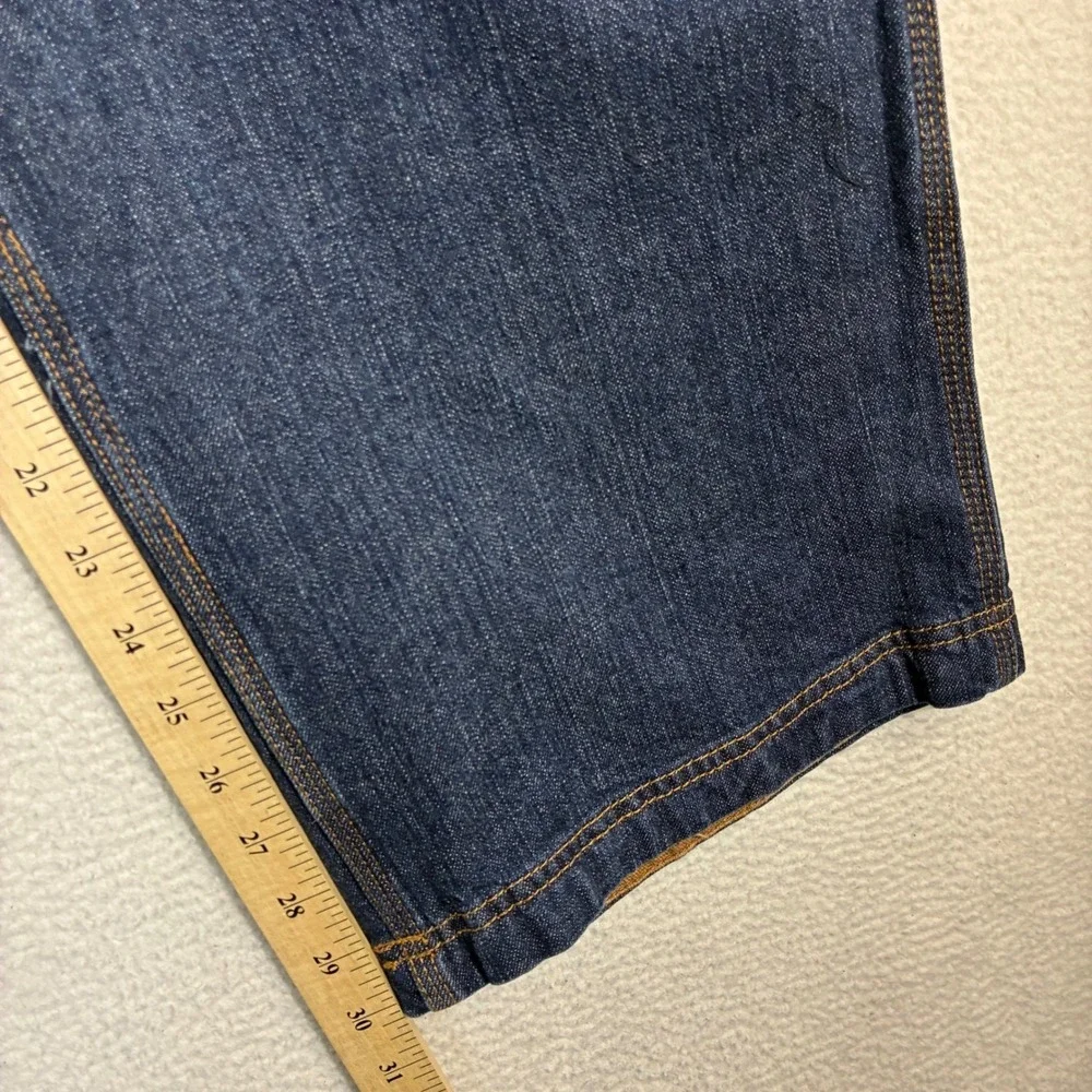 Duluth‎ Trading Co Flex Ballroom Jeans Men 42x30 Blue Carpenter Work Pants NWT